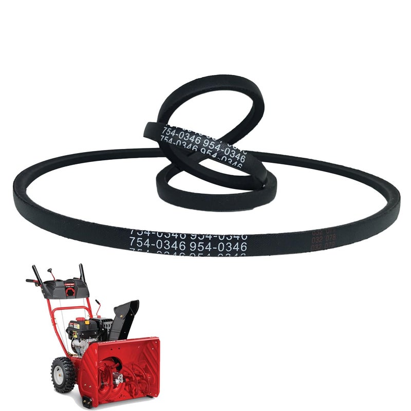 IKSI 754-0346 Lawn Mower/Snowblower Auger Drive Belt 3/8x30 inches fits for Cub Cadet MTD Troy-Bilt White Outdoor 754-0346 954-0346 Ariens 07208400 S-tens 265-013 Toro 6552(2-Pack) - Image 1